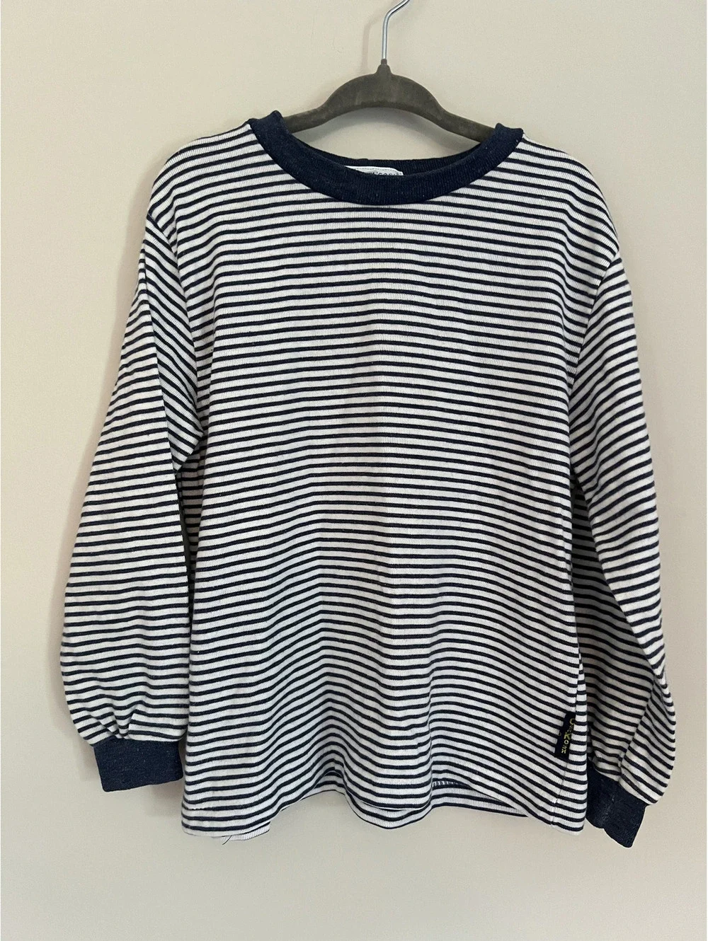 Vintage OshKosh Boys Blue White Striped Long Sleeve Shirt